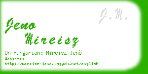 jeno mireisz business card